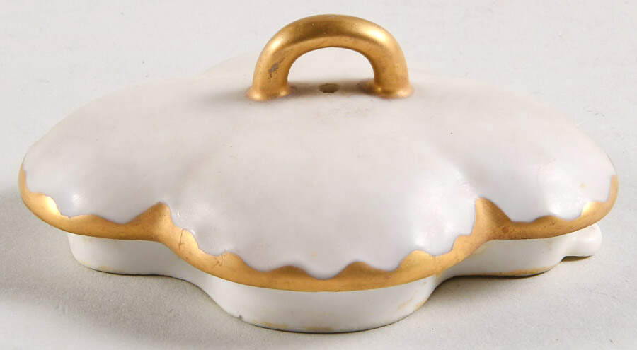 Ranson (Gold Trim) Lid for Mini Teapot by Haviland-1