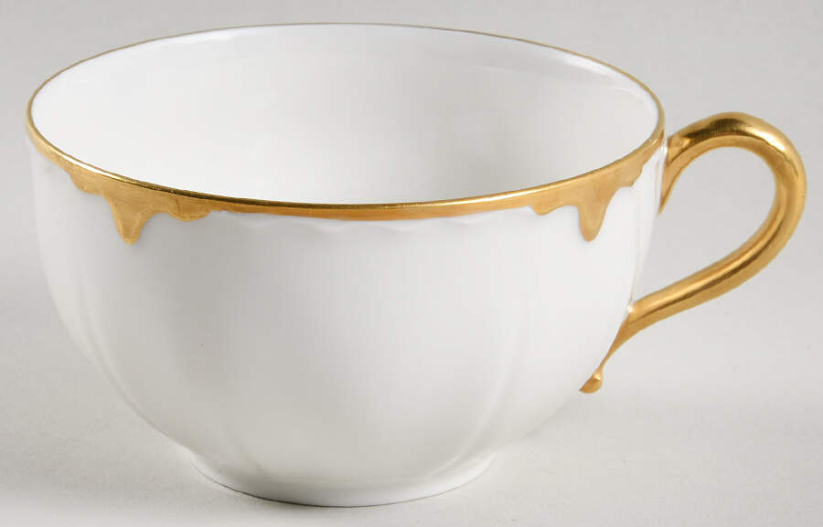 Ranson (Gold Trim) Flat Cup by Haviland-1