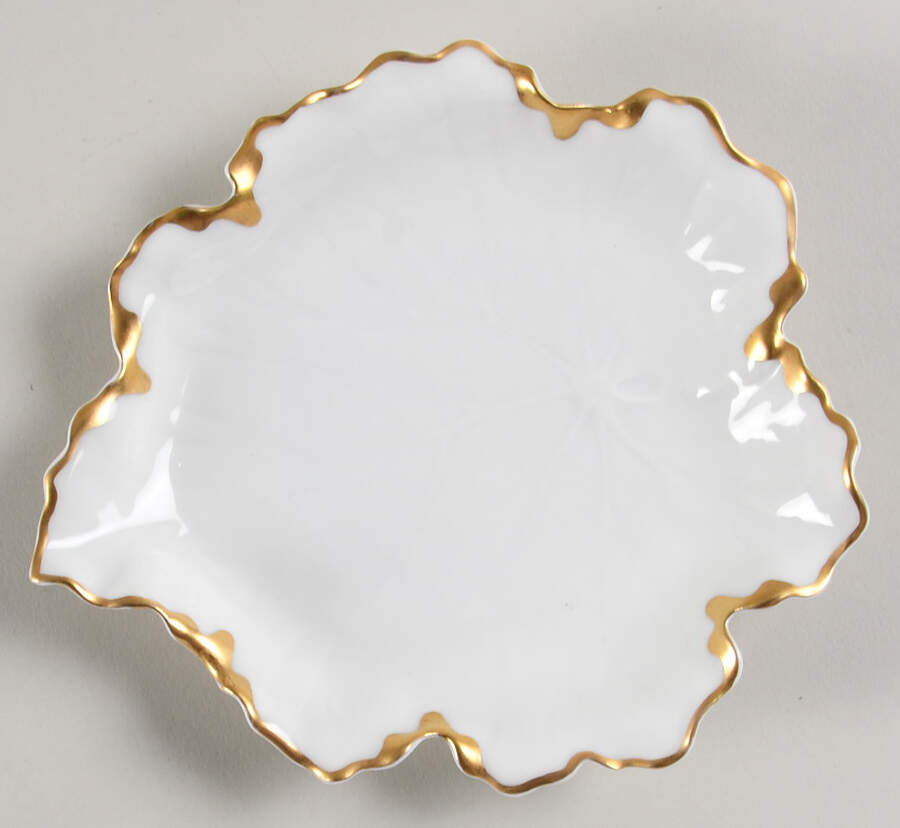 Ranson (Gold Trim) 6" Leaf Plate by Haviland-1