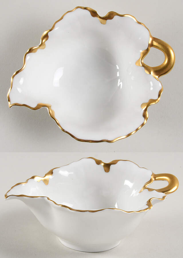Ranson (Gold Trim) 6" Leaf Dish by Haviland-1