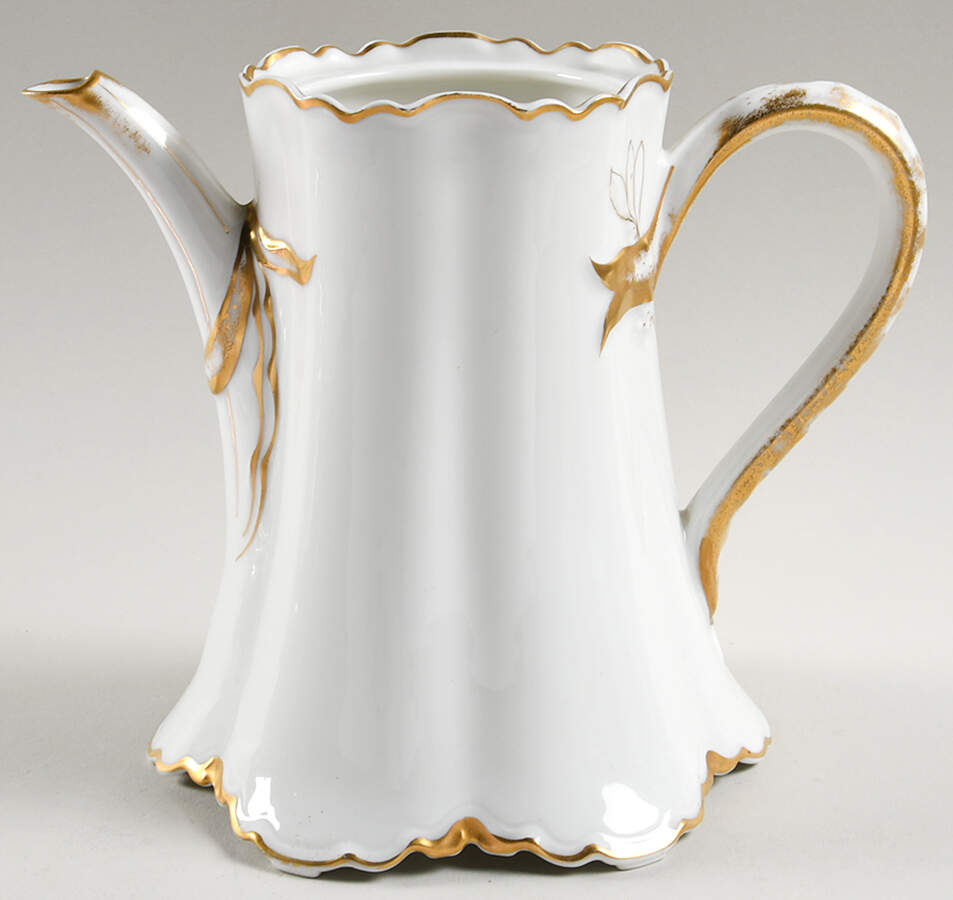 Ranson (Gold Trim) Teapot No Lid by Haviland-1