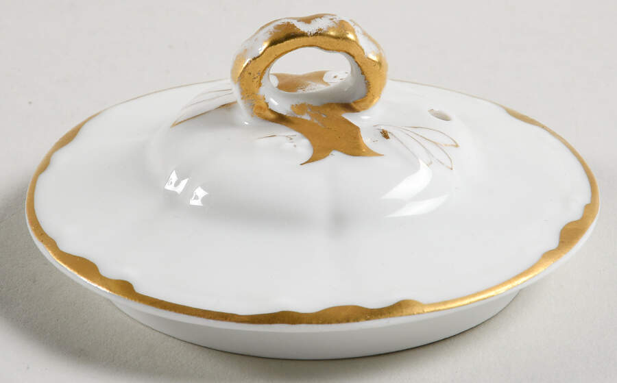 Ranson (Gold Trim) Lid for Teapot by Haviland-1