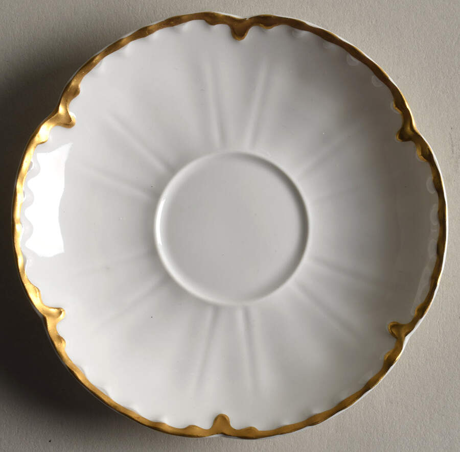 Ranson (Gold Trim) Saucer for Flat Demitasse Cup by Haviland-1