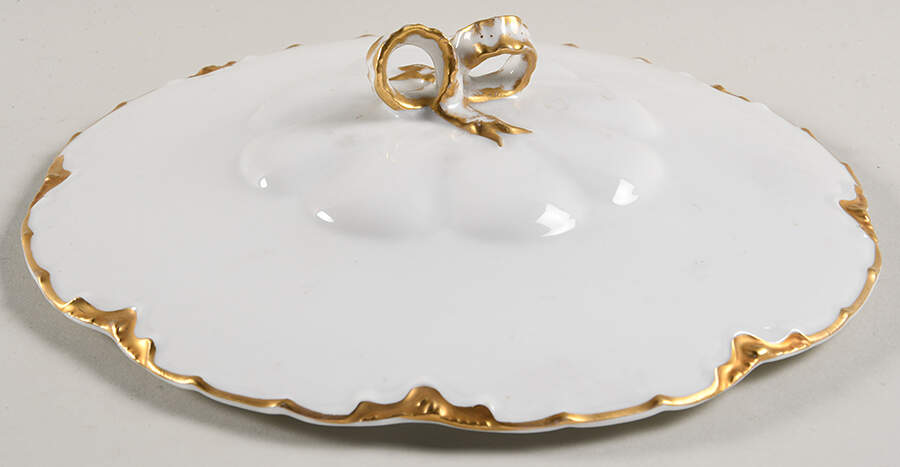 Ranson (Gold Trim) Lid for Round Vegetable by Haviland-1