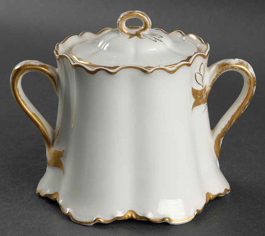 Ranson (Gold Trim) Sugar Bowl & Lid by Haviland-1