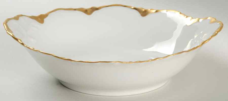 Ranson (Gold Trim) 8" Round Vegetable Bowl by Haviland-1