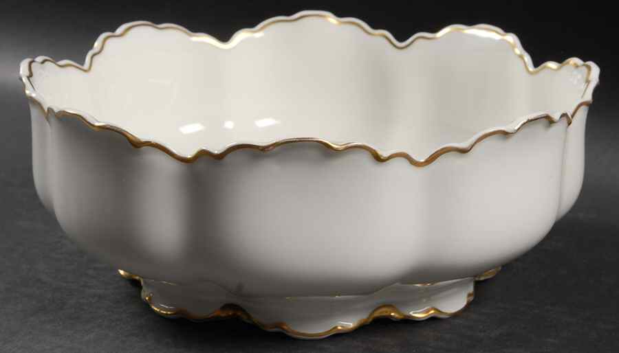 Ranson (Gold Trim) 8" Salad Serving Bowl by Haviland-1
