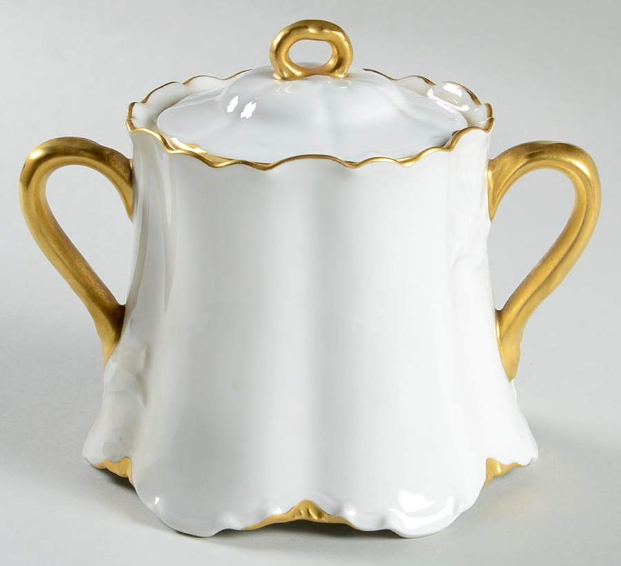 Ranson (Gold Trim) Sugar Bowl & Lid by Haviland-1