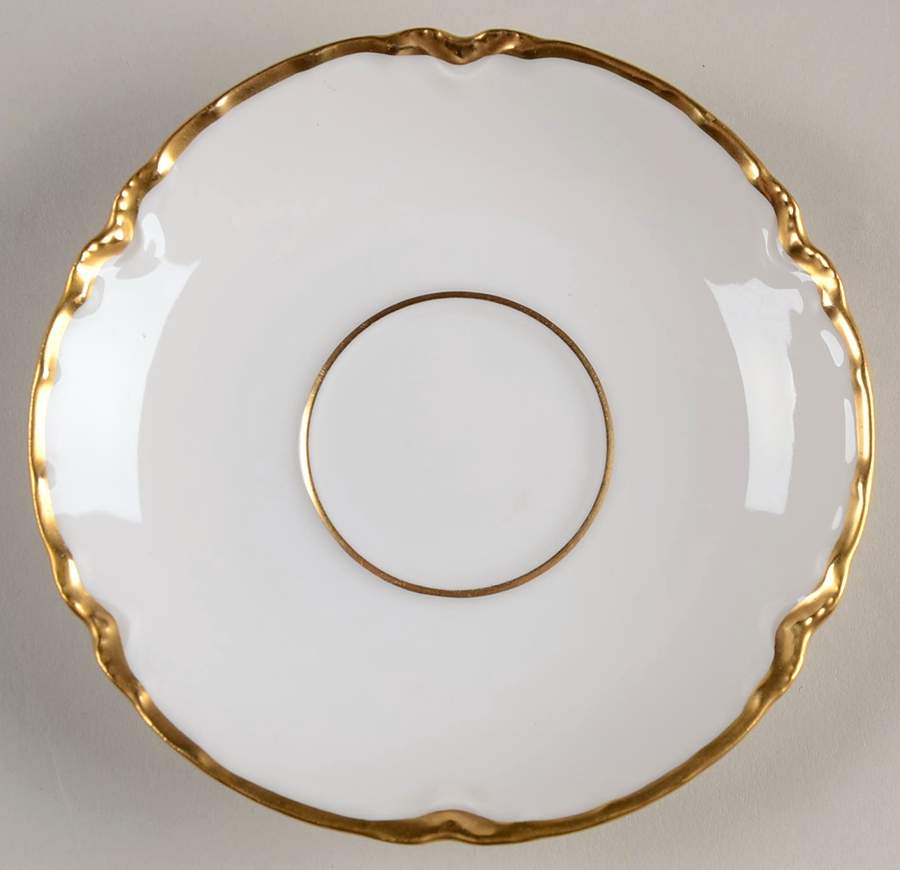 Ranson (Gold Trim) Saucer for Flat Demitasse Cup by Haviland-1