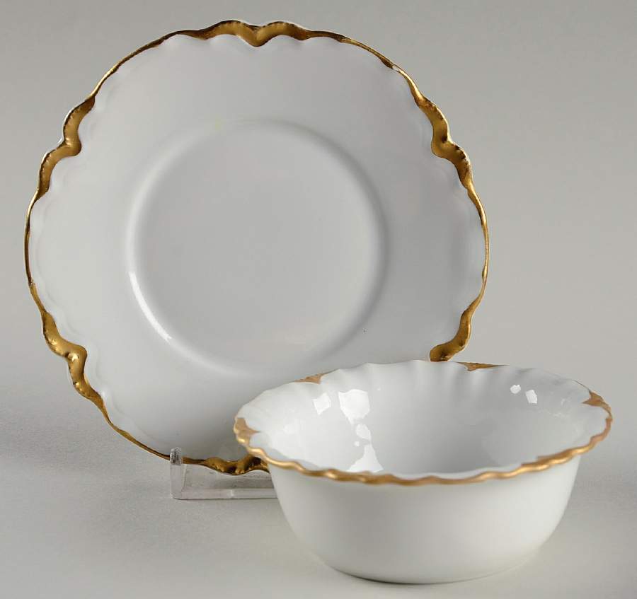Ranson (Gold Trim) Ramekin & Saucer Set by Haviland-1