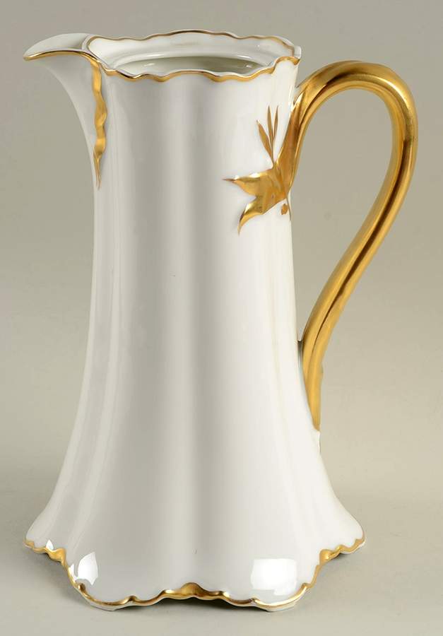 Ranson (Gold Trim) Chocolate Pot No Lid by Haviland-1