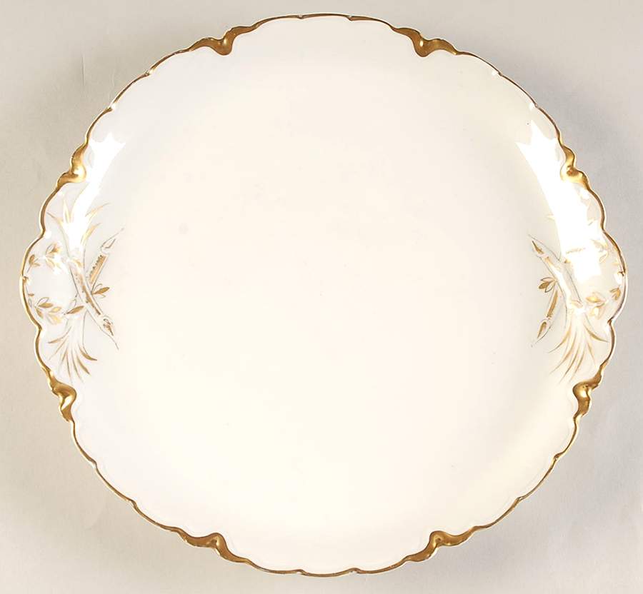 Ranson (Gold Trim) 12" Chop Plate (Round Platter) by Haviland-1