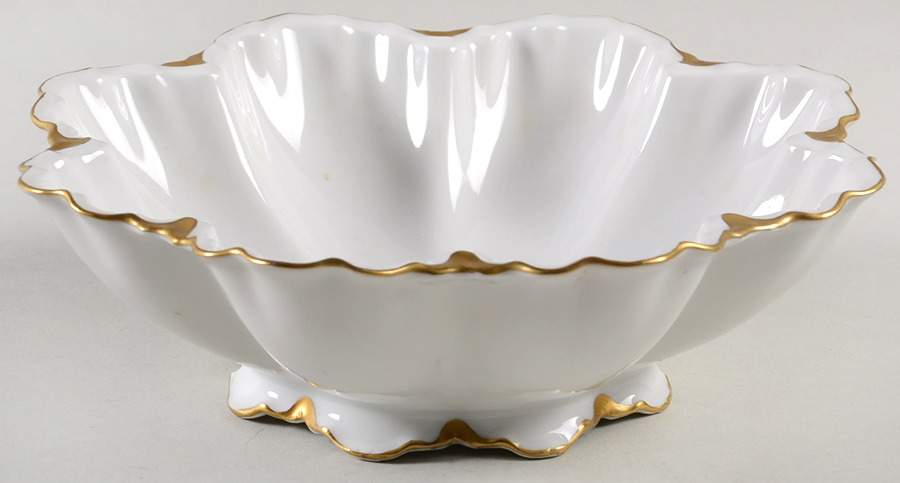 Ranson (Gold Trim) 7" Salad Serving Bowl by Haviland-1