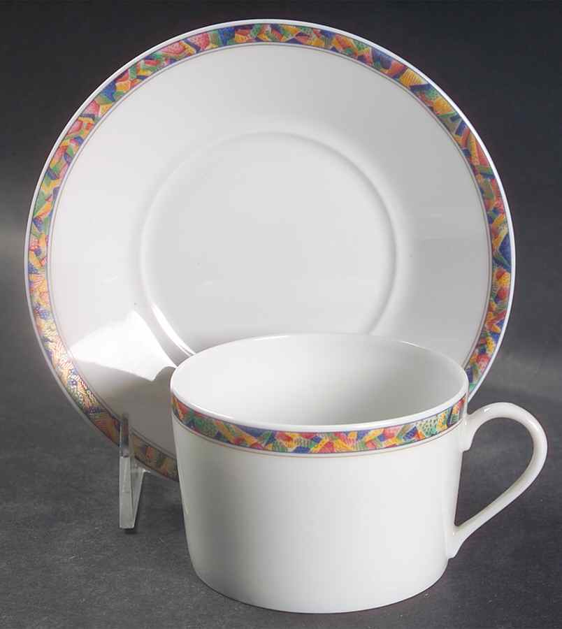 Reve De Peintre Flat Cup & Saucer Set by Haviland-1
