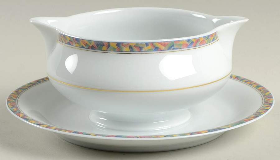 Reve De Peintre Gravy Boat with Attached Underplate by Haviland-1