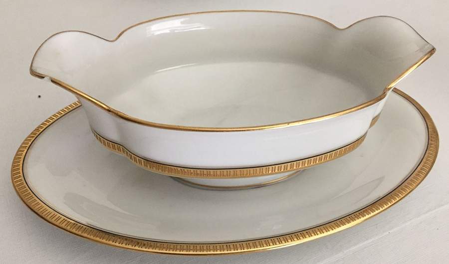Rembrant Gravy Boat with Attached Underplate by Haviland-1