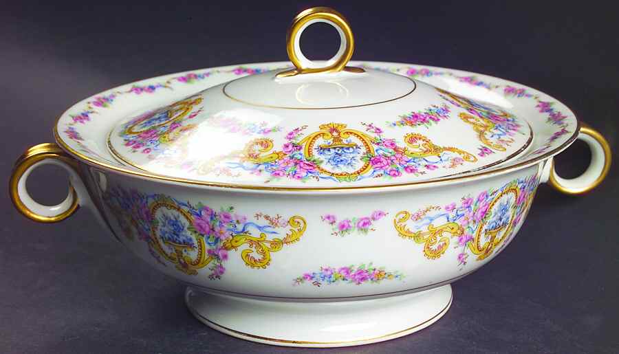 Renaissance (Urns of Flowers) Round Covered Vegetable by Haviland-1