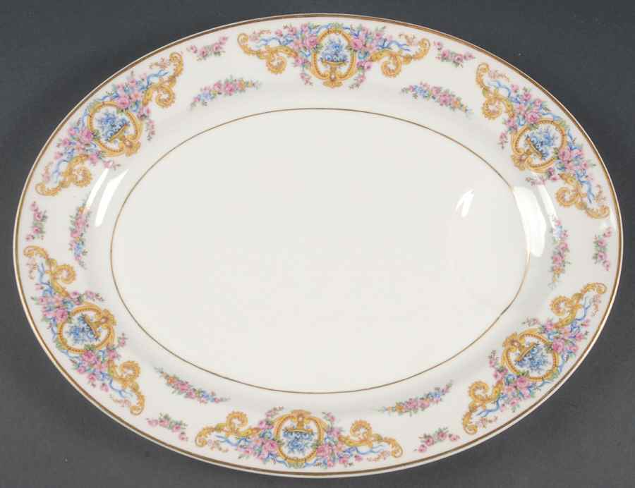 Renaissance (Urns of Flowers) 13" Oval Serving Platter by Haviland-1