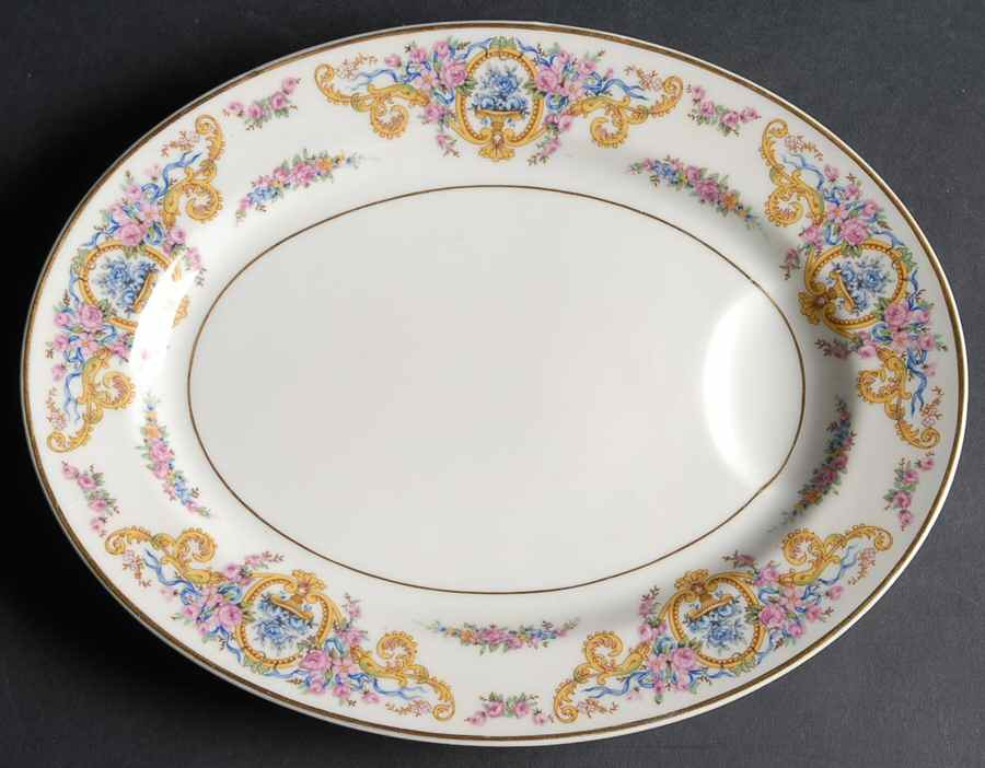 Renaissance (Urns of Flowers) 11" Oval Serving Platter by Haviland-1