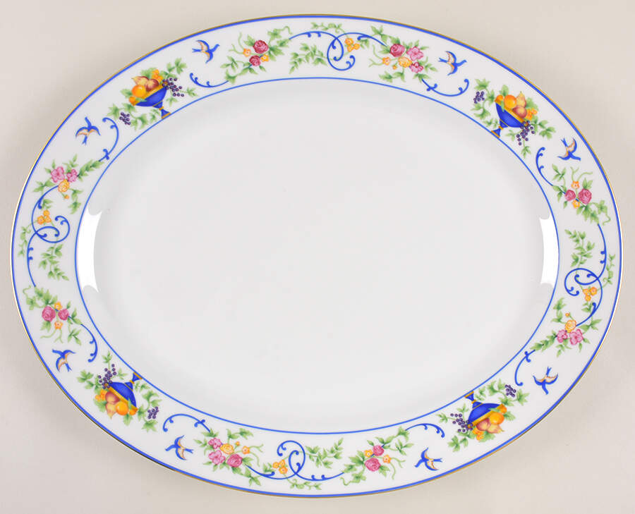 Renaissance (Urns of Fruit) 15" Oval Serving Platter by Haviland-1