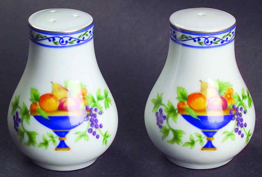Renaissance (Urns of Fruit) Salt & Pepper Set by Haviland-1