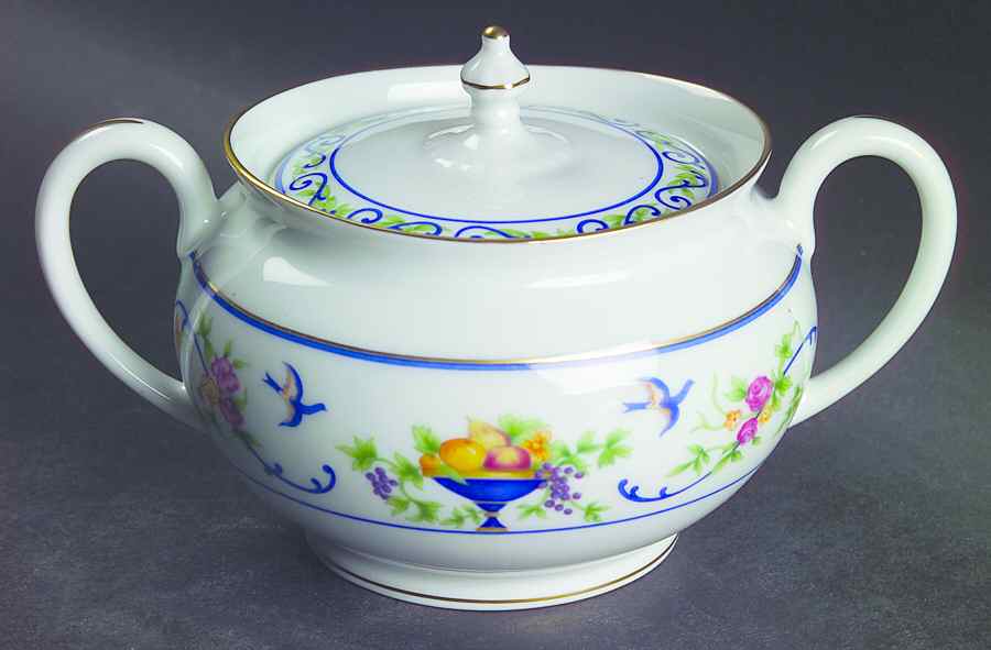 Renaissance (Urns of Fruit) Sugar Bowl & Lid by Haviland-1