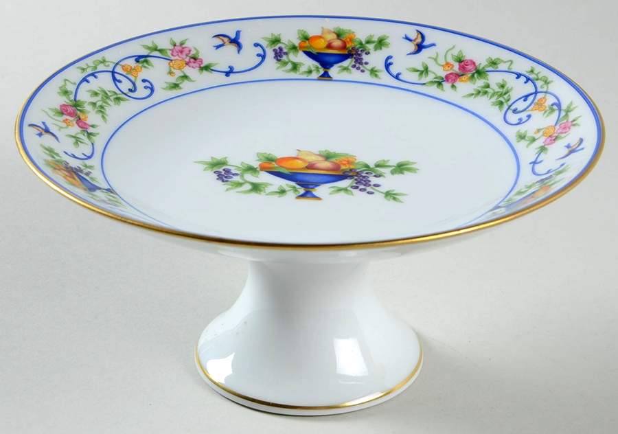 Renaissance (Urns of Fruit) Round Compote (Height X Width) by Haviland-1