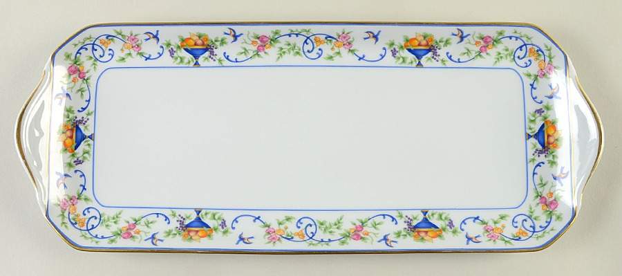 Renaissance (Urns of Fruit) Large Sandwich Tray by Haviland-1