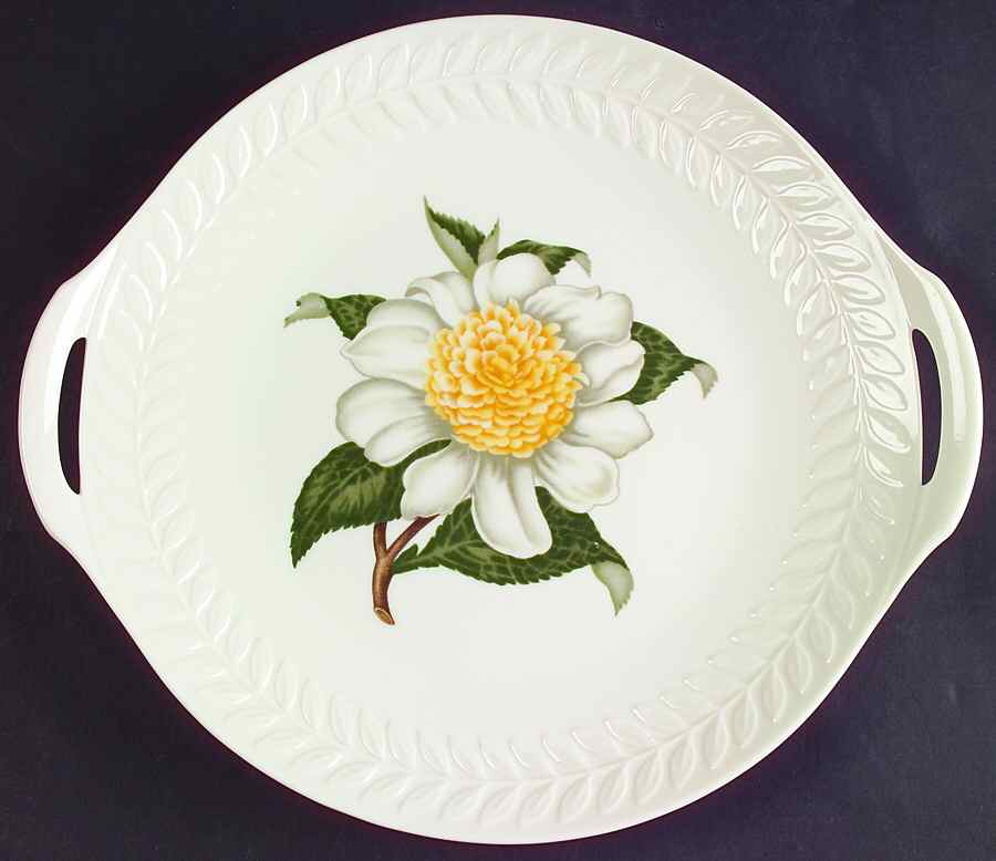 Regents Park Camellia Handled Cake Plate by Haviland-1