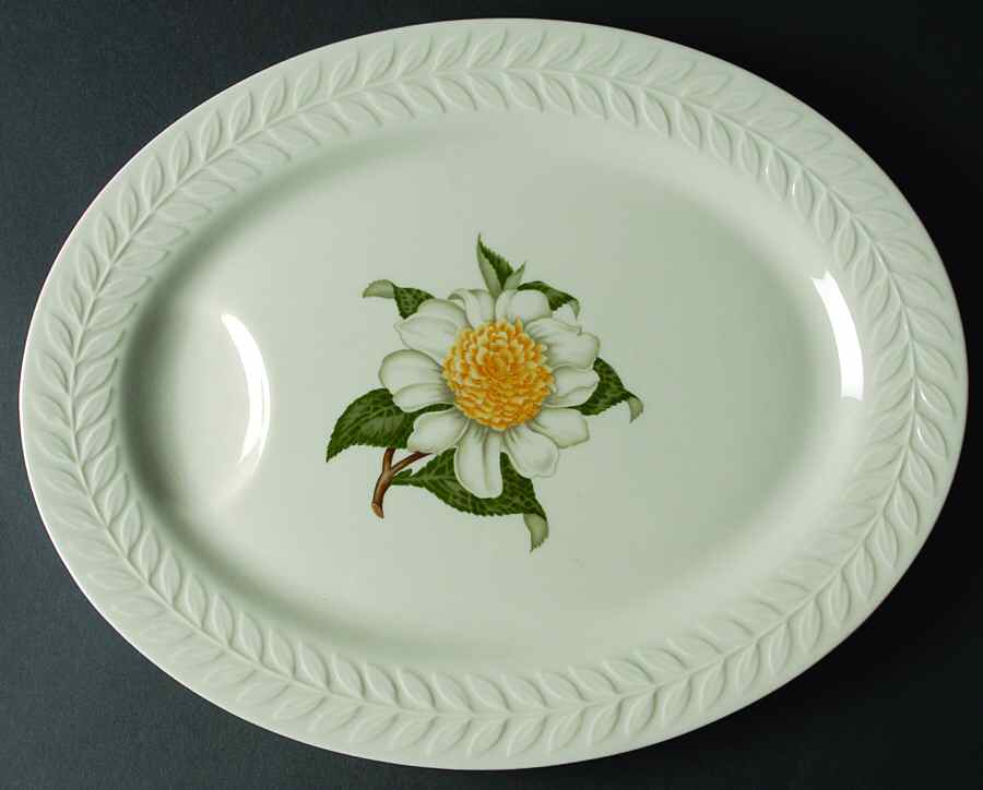 Regents Park Camellia 16" Oval Serving Platter by Haviland-1