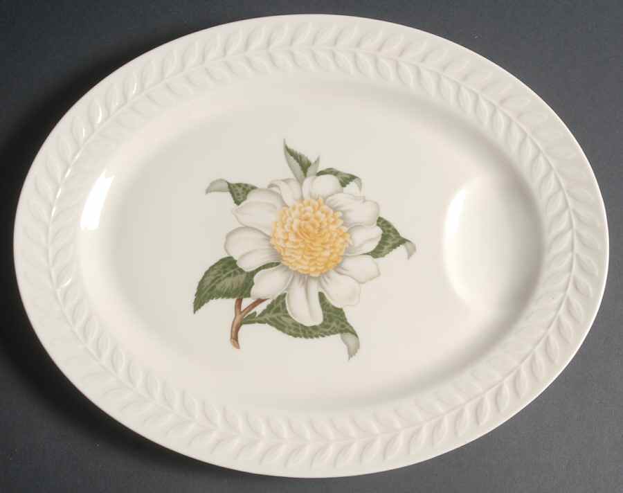 Regents Park Camellia 13" Oval Serving Platter by Haviland-1