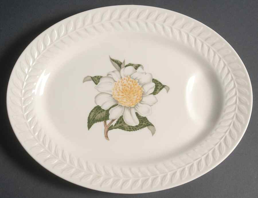 Regents Park Camellia 11" Oval Serving Platter by Haviland-1