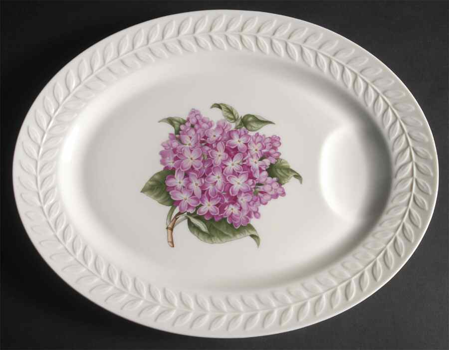 Regents Park Lilac 14" Oval Serving Platter by Haviland-1