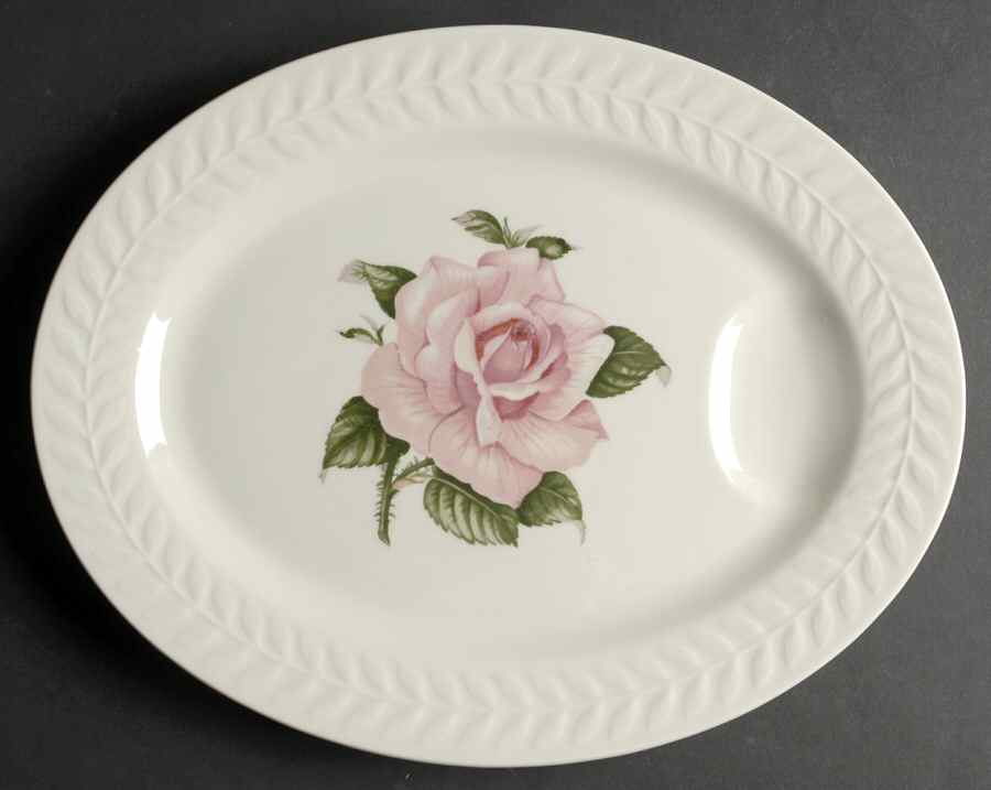 Regents Park Rose 13" Oval Serving Platter by Haviland-1