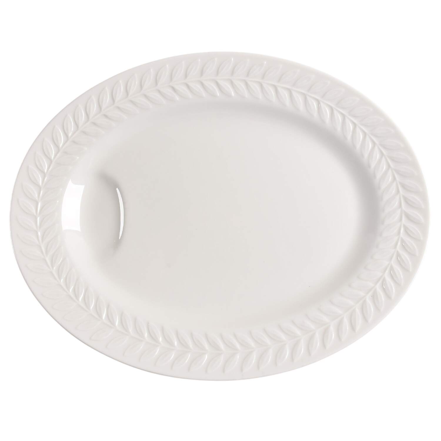 Regents Park White 11" Oval Serving Platter by Haviland-1