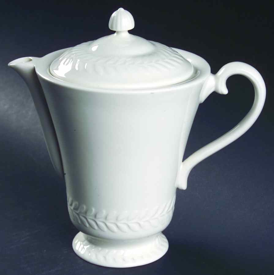Regents Park White Coffee Pot & Lid by Haviland-1