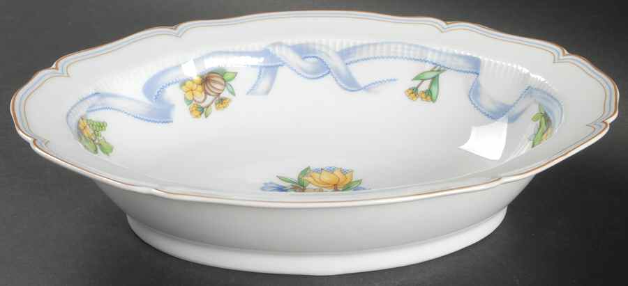 Ribbon 9" Oval Vegetable Bowl by Haviland-1