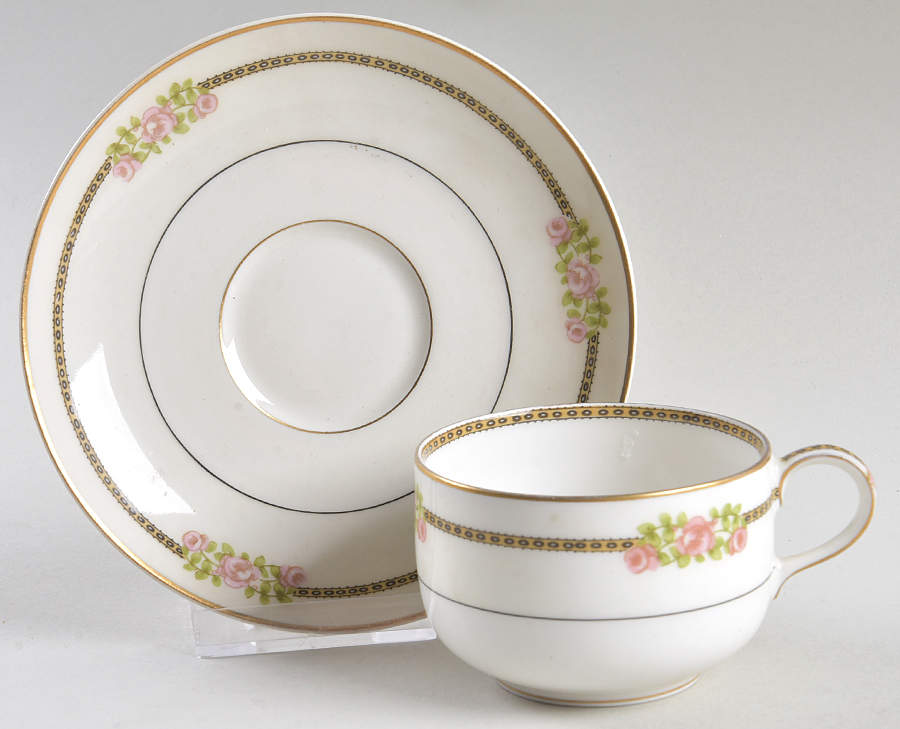 Richmond Flat Cup & Saucer Set by Haviland-1