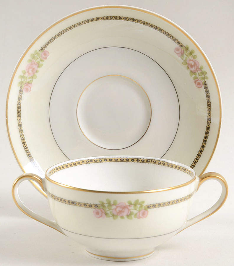 Richmond Flat Bouillon Cup & Saucer by Haviland-1