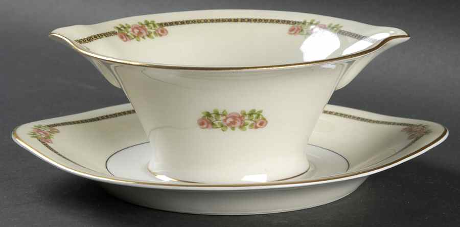 Richmond Gravy Boat with Attached Underplate by Haviland-1