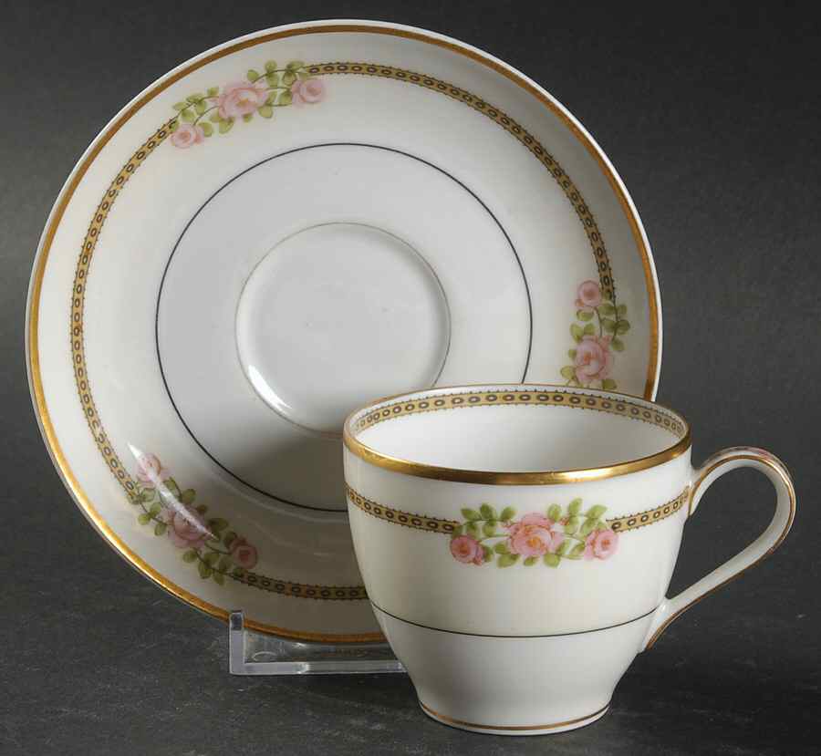 Richmond Flat Demitasse Cup & Saucer Set by Haviland-1