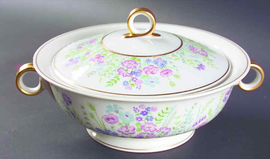Rock Garden Round Covered Vegetable by Haviland-1