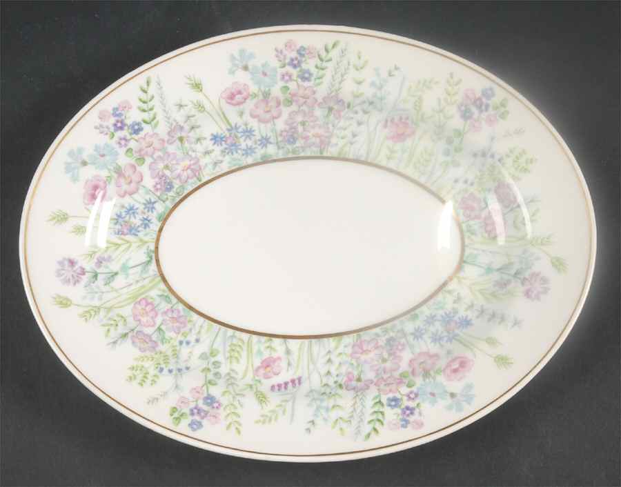 Rock Garden 11" Oval Serving Platter by Haviland-1
