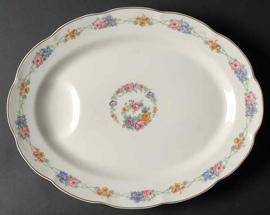Rose Marie 14" Oval Serving Platter by Haviland-1