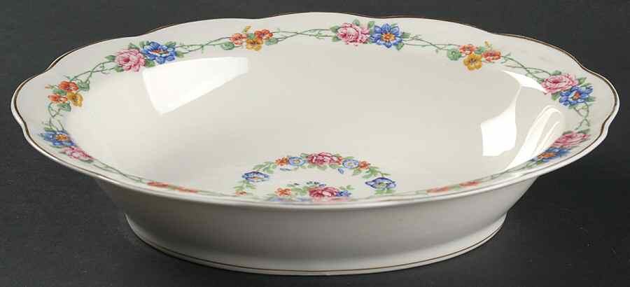 Rose Marie 9" Oval Vegetable Bowl by Haviland-1