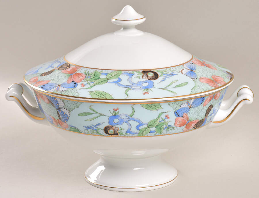 Romantique (White Backgd) Tureen &  Lid by Haviland-1