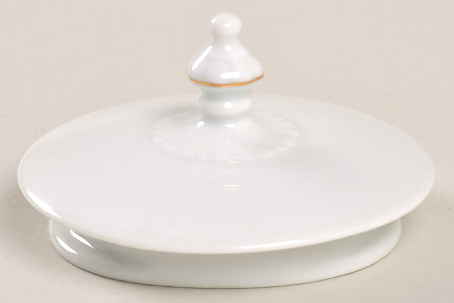 Romantique (White Backgd) Lid for Teapot by Haviland-1