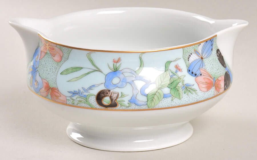 Romantique (White Backgd) Round Gravy Boat by Haviland-1