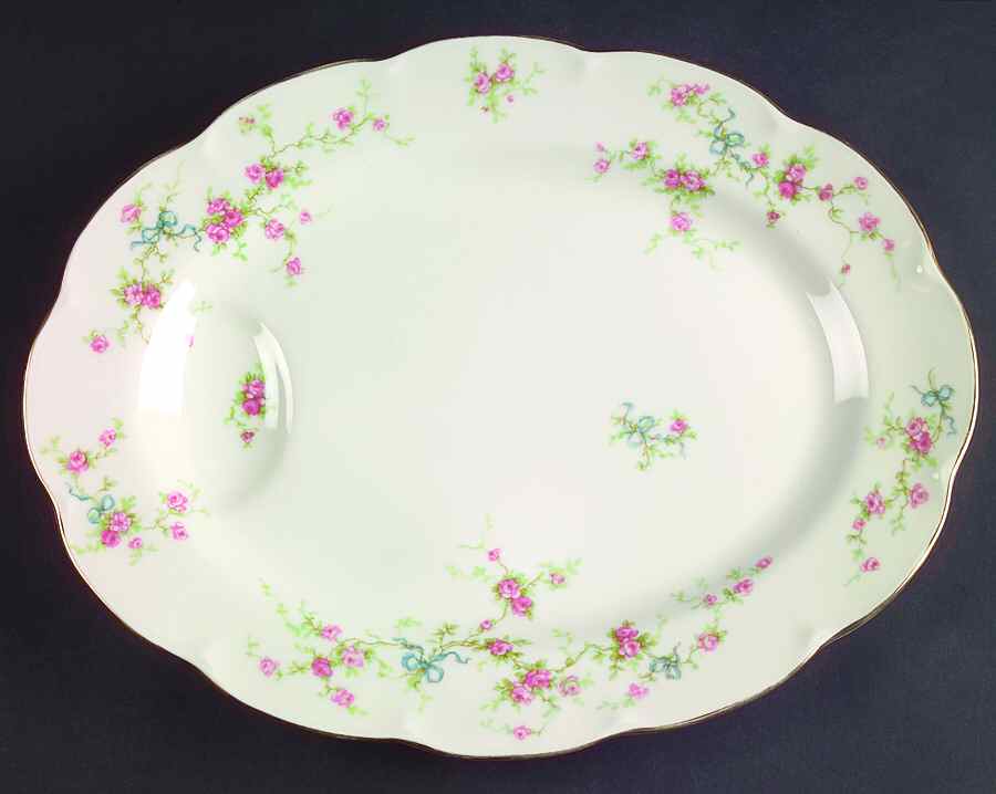 Rosanne 11" Oval Serving Platter by Haviland-1