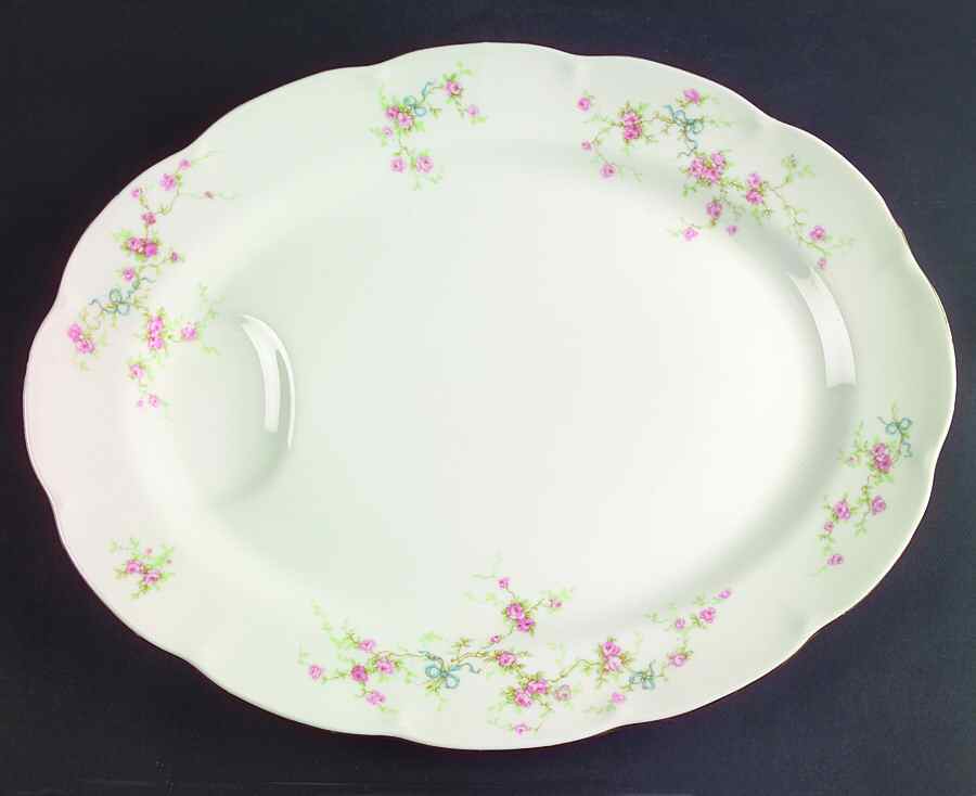 Rosanne 14" Oval Serving Platter by Haviland-1